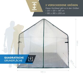 Tente d'hiver Westmann et serre en aluminium pepperoni | Blanc | 180x180x200cm 4