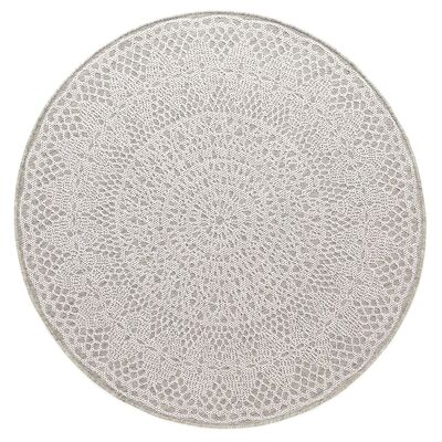 Runder dekorativer Teppich CROCHET Beige