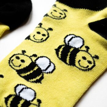 Chaussettes d’abeille | Chaussettes d’entraînement | Chaussettes jaunes | Chaussettes lumineuses 2