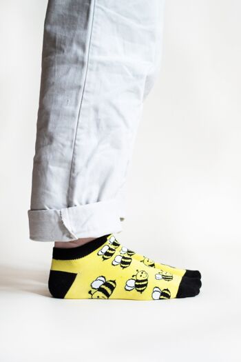 Chaussettes d’abeille | Chaussettes d’entraînement | Chaussettes jaunes | Chaussettes lumineuses 5