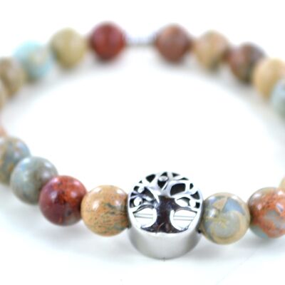 Serpentine natural stone bracelet