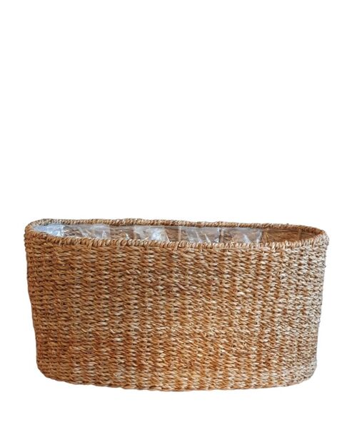 Mand Zeegras langwerpig Plant Basket Large(Lara)