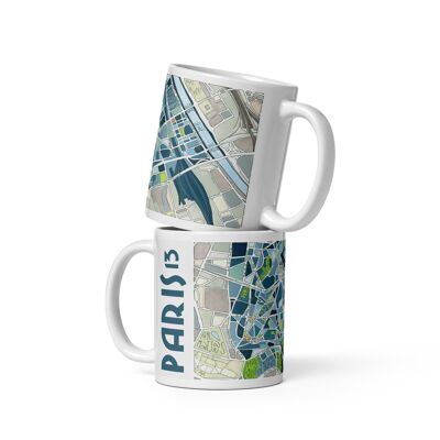 MUG illustrated with the MAP of the 13th arrondissement of PARIS