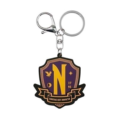 Wednesday Emblem-Brand Keychain, Lilac
