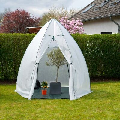 Westmann wintering tent & foil greenhouse Avocado | White | 250x250x250cm