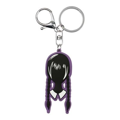 Wednesday Head-Keychain Brand, Black