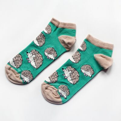 Hedgehog Socks | Trainer Socks | Green Socks | UK Socks