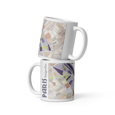 MUG illustrata con la MAPPA del 17° arrondissement di PARIGI