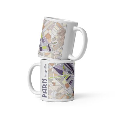 MUG illustrated with the MAP of the 17th arrondissement of PARIS