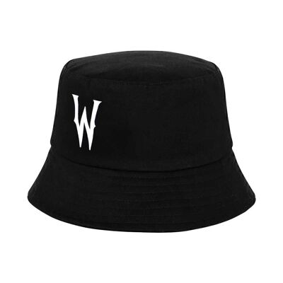 Chapeau bob pour enfants Wednesday W, noir