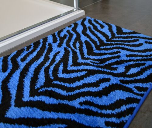 Zebra Print Non-Slip Bath Mat - Striking & Colourful