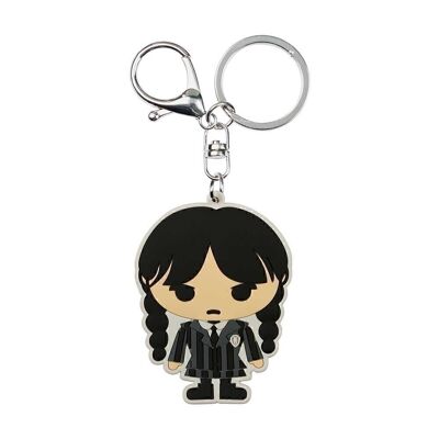 Miércoles Chibi-Llavero Brand, Negro