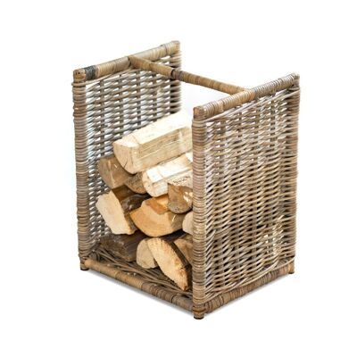 Panier à bois de chauffage en rotin Westmann Costa | Nature | 40x36x50cm