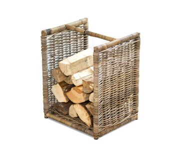 Panier à bois de chauffage en rotin Westmann Costa | Nature | 40x36x50cm 1