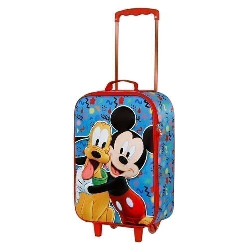 Disney Mickey Mouse Mates-Maleta Trolley Soft 3D, Azul