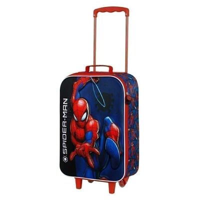 Valigia trolley 3D Speed-Soft Marvel Spiderman, rossa