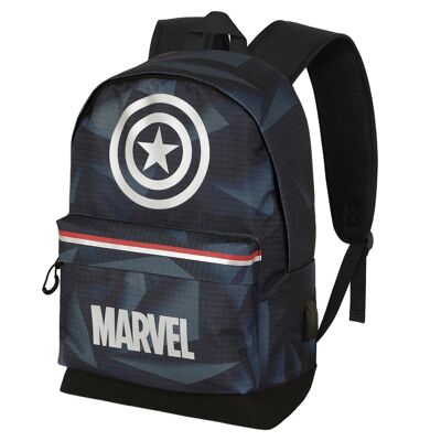 Marvel Metal-HS Silver Backpack, Black