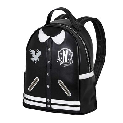 Wednesday Varsity Casual-Casual Backpack, Black