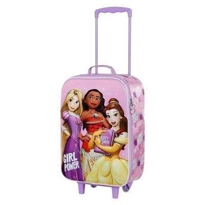 Valigia Trolley 3D Power-Soft delle Principesse Disney, Lilla