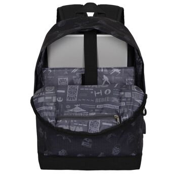 Sac à dos argenté Star Wars Space-HS, noir 4