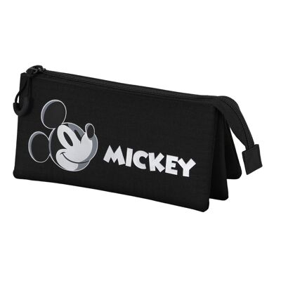 Disney Mickey Mouse Iconic-Pochette Étui HS Argent, Noir