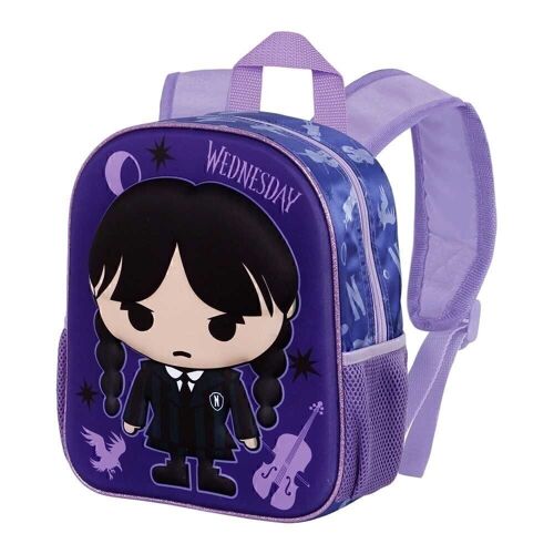 Miércoles Chibi-Mochila 3D Pequeña, Lila