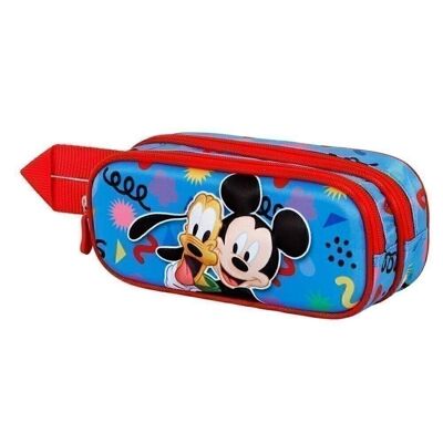 Disney Mickey Mouse Mates-Estuche Portatodo 3D Doble, Azul