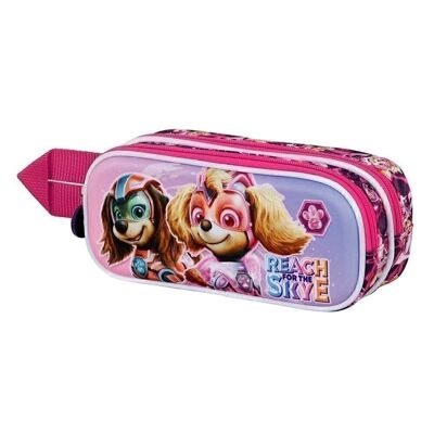 Paw Patrol Mighty-Double 3D Pencil Case, Pink