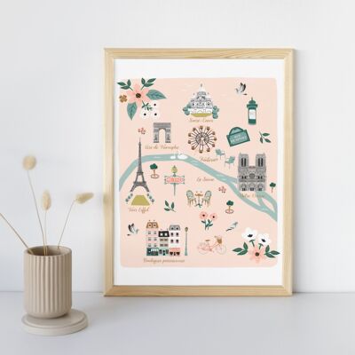 Paris A3 illustration poster