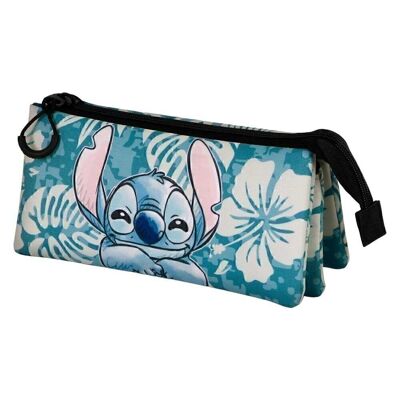 Disney Lilo and Stitch Aloha-Triple FAN 2 Pencil Case.0, Blue