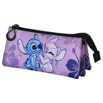 Disney Lilo et Stitch Trousse Stitch & Angel-Triple FAN 2.0, Lilas 1