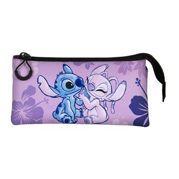 Disney Lilo et Stitch Trousse Stitch & Angel-Triple FAN 2.0, Lilas 2