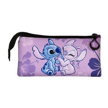 Disney Lilo et Stitch Trousse Stitch & Angel-Triple FAN 2.0, Lilas 3