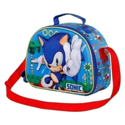 Sac à lunch Sega-Sonic Faster-3D, bleu