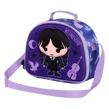 Sac à collation Wednesday Chibi-3D, Lilas 1