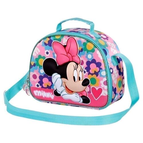 Disney Minnie Mouse Heart-Bolsa Portamerienda 3D, Rosa