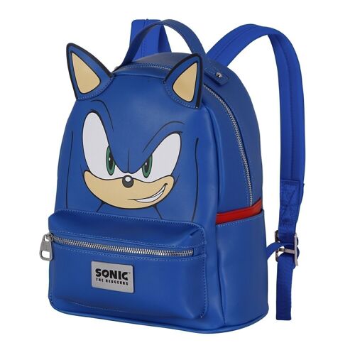 Sega-Sonic Face-Mochila Heady, Azul