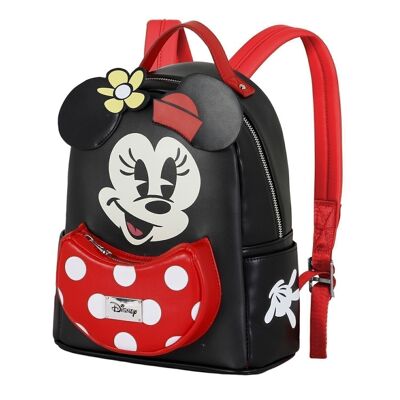 Disney Minnie Mouse Face-Mochila Heady, Negro