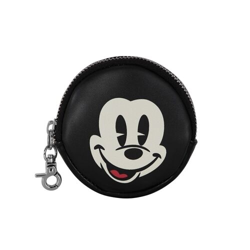 Disney Mickey Mouse Face-Monedero Cookie, Negro