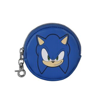 Portefeuille Sega-Sonic Face-Cookie, bleu 1