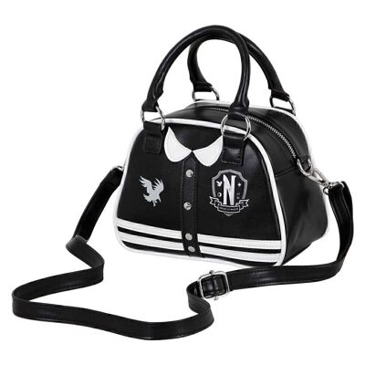 Wednesday Varsity Casual-Bowling Fashion Bag, Schwarz