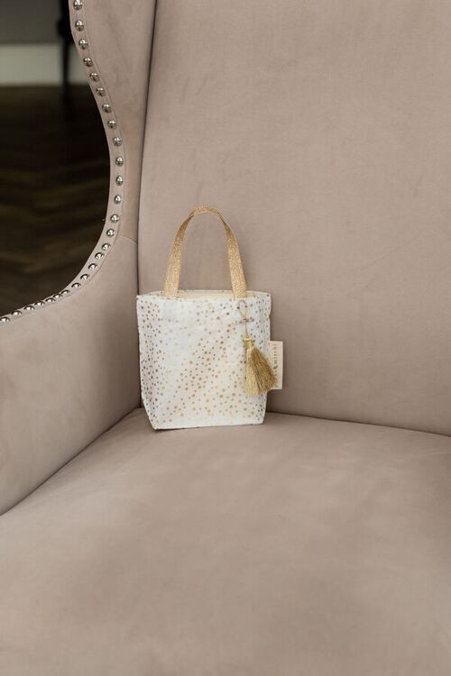 Fabric Gift Bags Tote Style - Vanilla Confetti (Small)