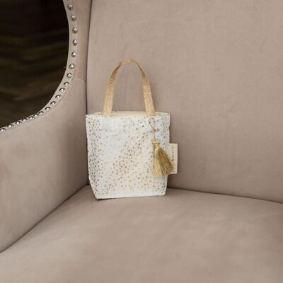 Fabric Gift Bags Tote Style - Vanilla Confetti (Small)