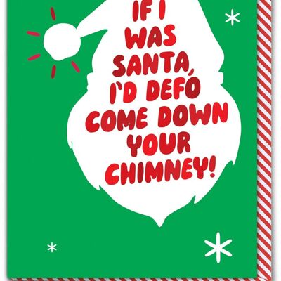 Cartolina di Natale scortese - Se fossi Babbo Natale