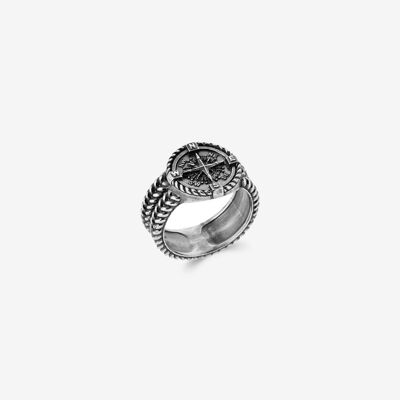 Zephyr compass signet ring