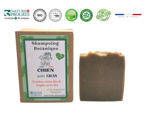 Shampoing 99% Biologique Chien "poils gras"-Sans SCI