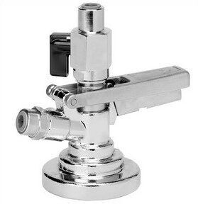 Complete Keykeg head, reinforced valves and hoses with quick couplings