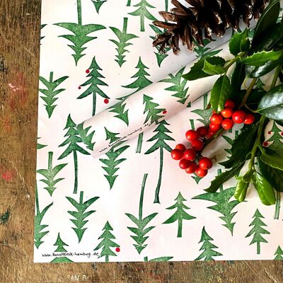 Christmas wrapping paper “Fir trees”