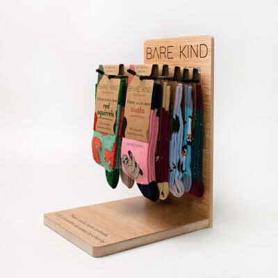 Mini supports de point de vente pour la vente au détail | PDV | 14 chaussettes