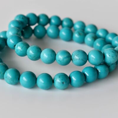 Turquoise Howlite Bracelet, Crystal Bracelet (Dream Recall and Patience)